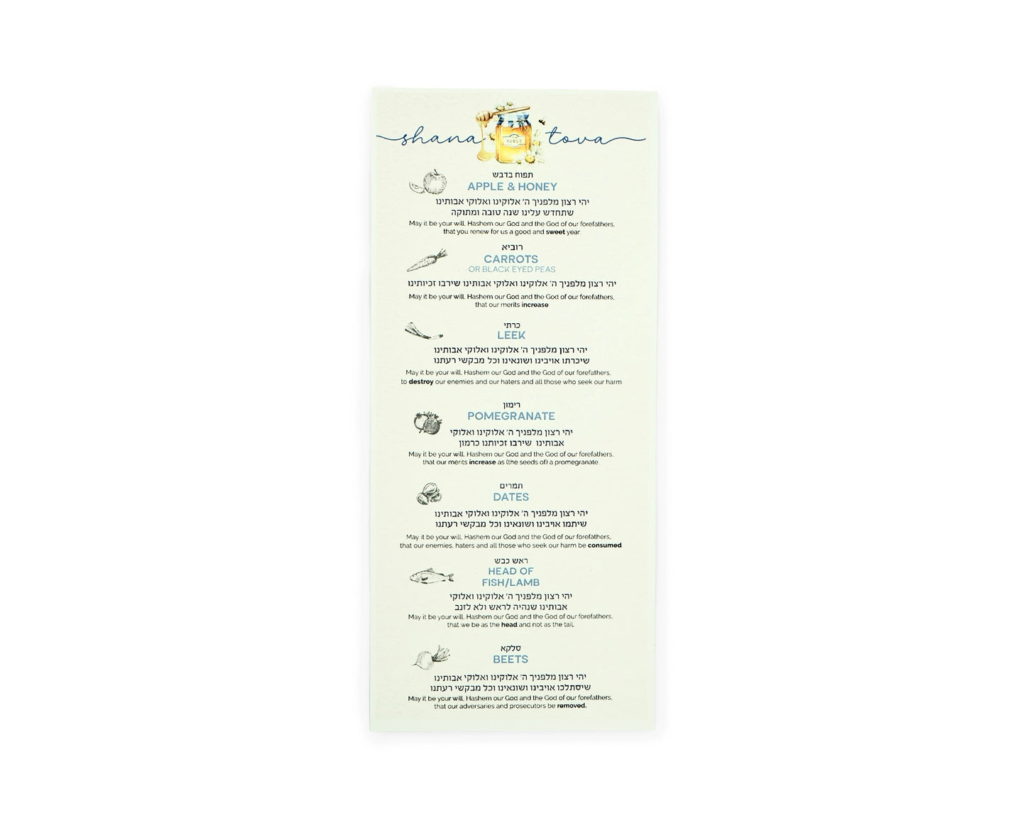 Simanim Cards